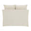Causeuse en lin beige avec 2 coussins