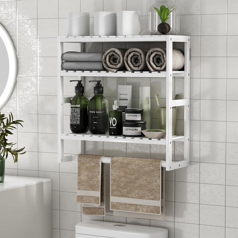 Rangement pour salle de bain Taffney, Blanc