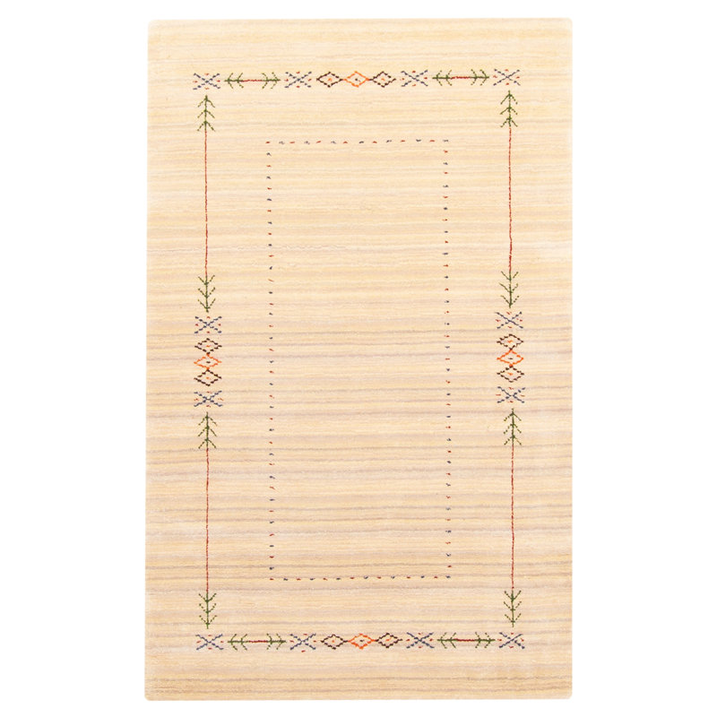 Kashkuli Gabbeh Beige Rug 3'0" x 4'10"