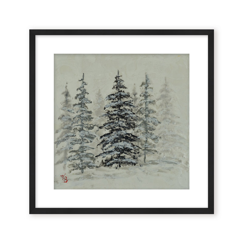 Nature Inspired "Serene Grove" Canvas Wall Art By , 30" H x 30" W, Framed Print, Beige