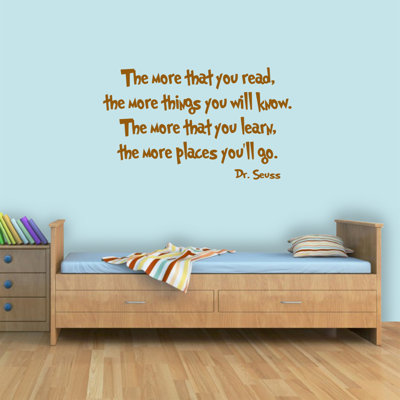 Adhésif décoratif « the more you read » more things you seuss