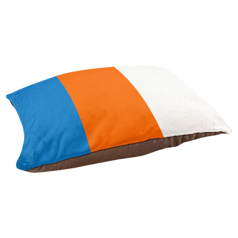 Coussin extérieur Oklahoma, Grand (l 40 po x P 30 po x H 14 po), Bleu / jaune / rouge-orange