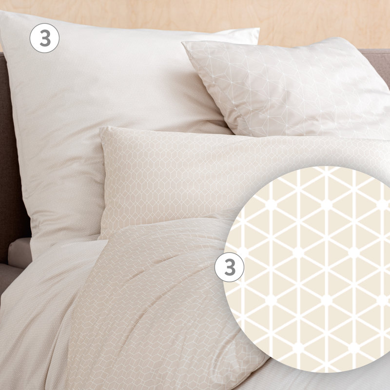 Atelier 240 TC Duvet Cover Set, White, 155 x 220cm - 1 Pillowcase (80 x 80 cm)