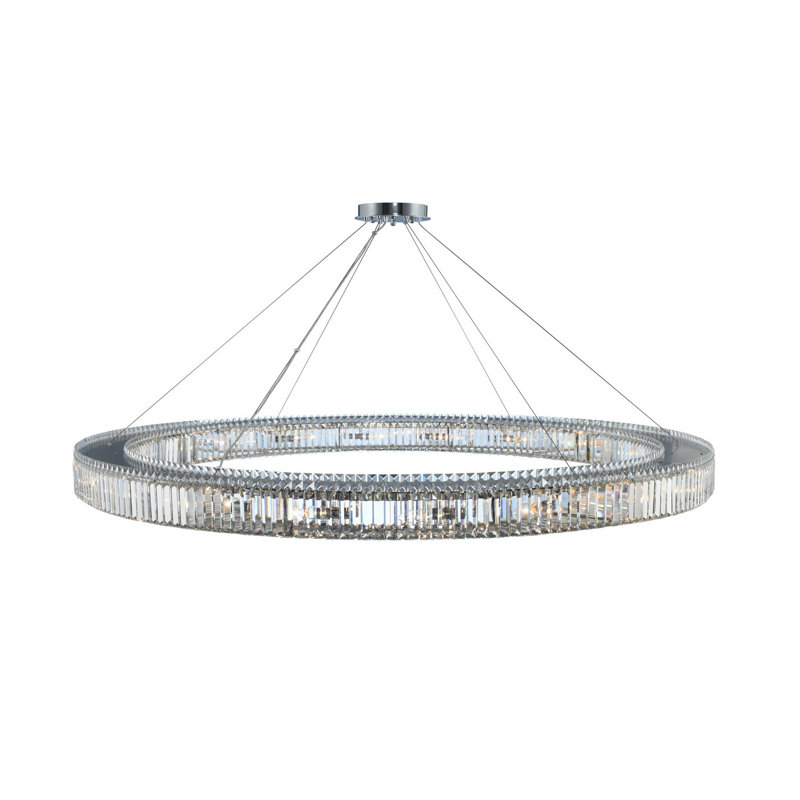 Luminaires suspendus 24 lumières Rondelle, 20 Lights, 72"