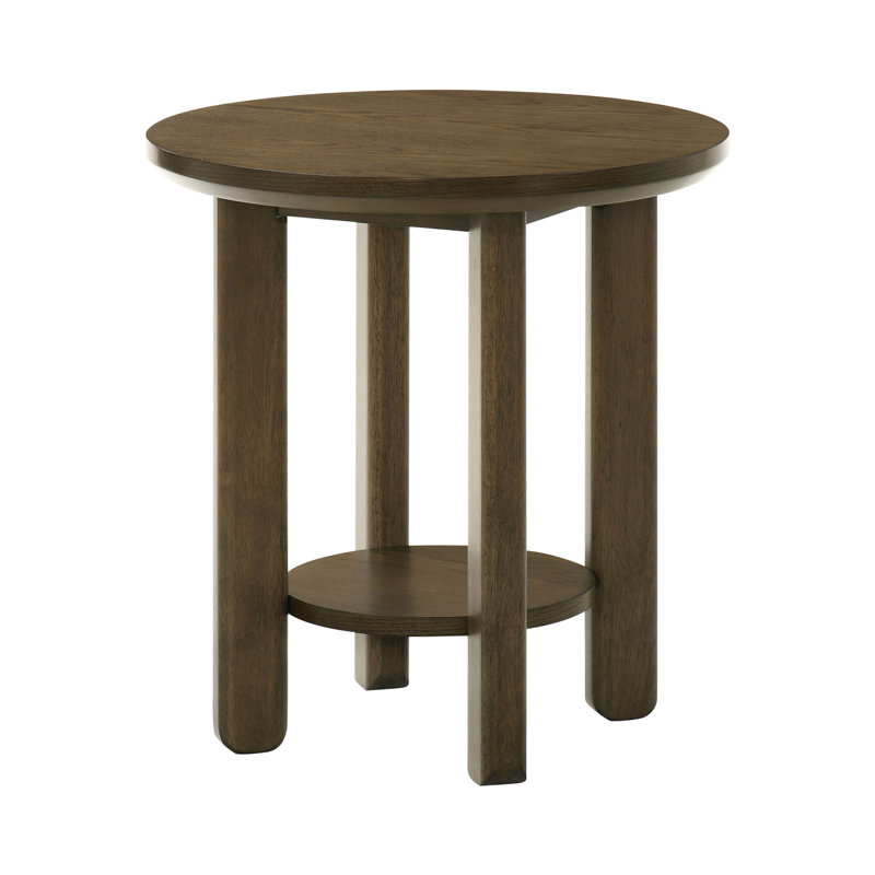 Table de bout transitionnelle l 22,4 po, brun, Brown, Brown