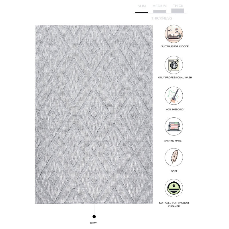 Tapis rectangulaire Stoiko, Rectangle 2 pi 8 po x 5 pi