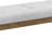 Dafne Walnut Oak Dining Bench In Light Gray Fabric With Tufting