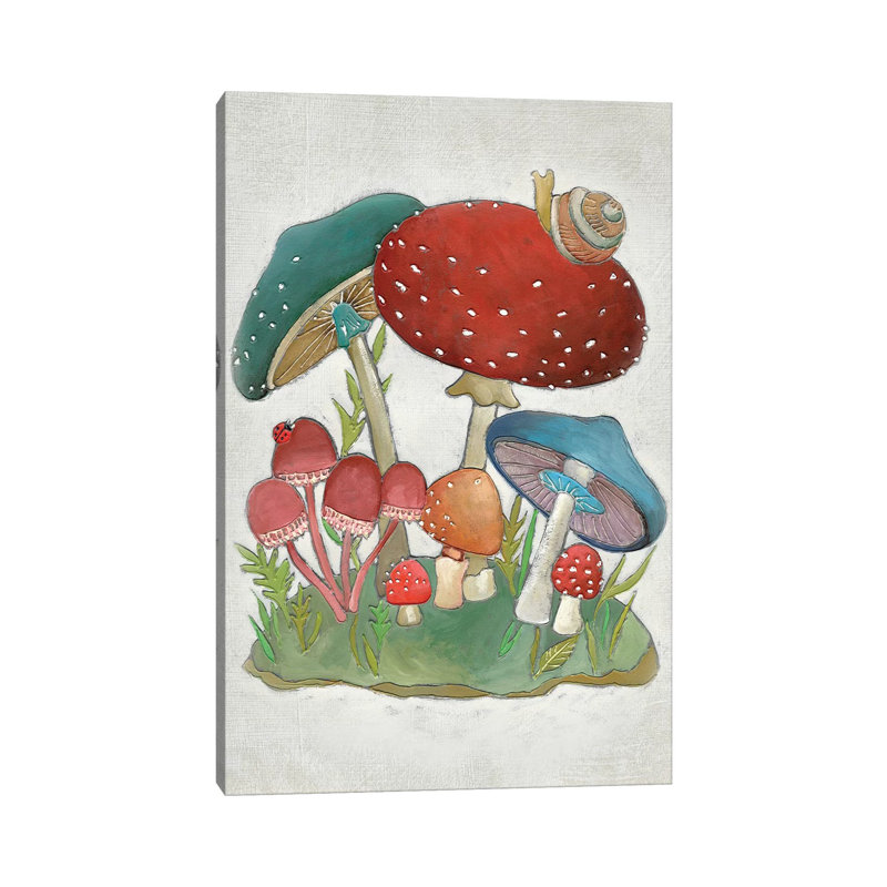 Mushroom Collection I by Chariklia Zarris - Wrapped Canvas Painting, 66.04cm H x 45.72cm W x 1.91cm D