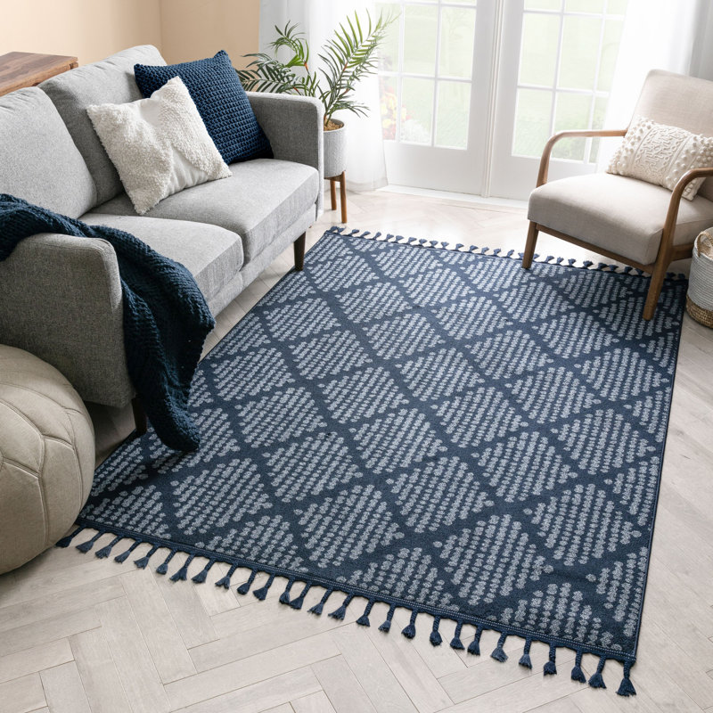 Loop-De-Loop Geometric Synthetic Area Rug, Rectangle 120 x 180cm