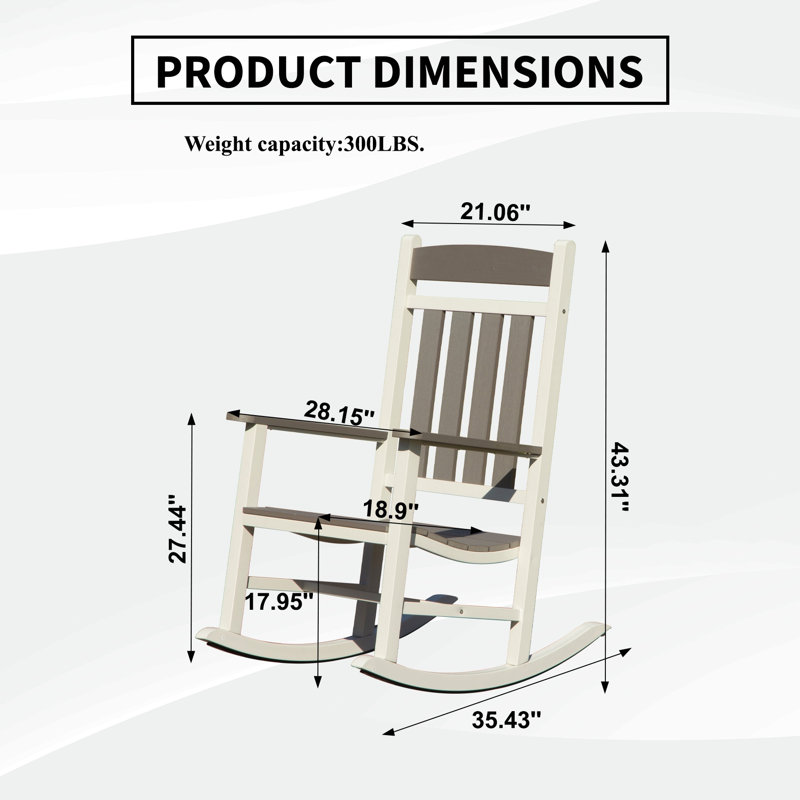 Ensemble de 2 chaises berçantes d'extérieur