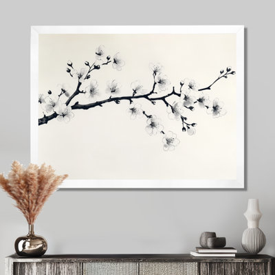 Branche de cerisier en fleurs - Tableau encadré « Fleurs de cerisier »