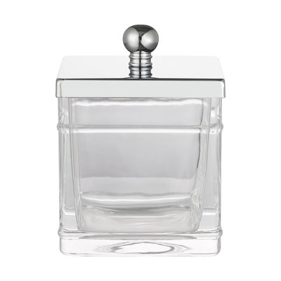  Pot de rangement en verre Apothecary - Argent / Chrome