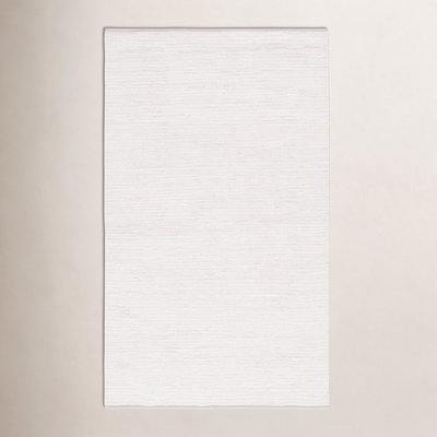 Garret Ivory Beige Hand-Woven Flatweave Rug