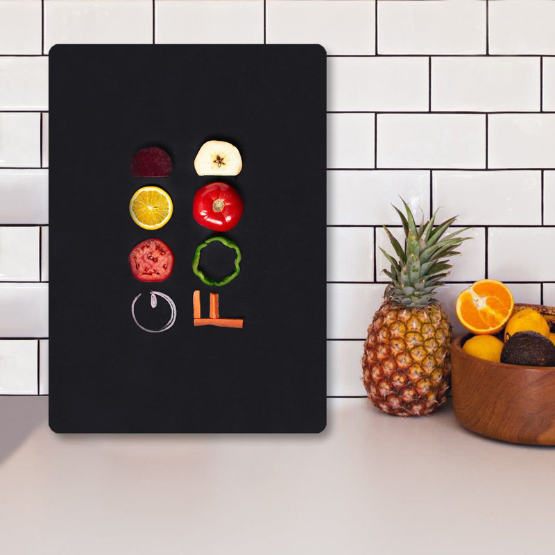 Premium Tempered Glass Cutting Board, 9.8 x 13.8 inches | 100% Antibacterial, Easy Clean, Non-Slip Silicone Feet | Durable Kitchen Essential for Safe Food Preparation, Stylish and Functional Design