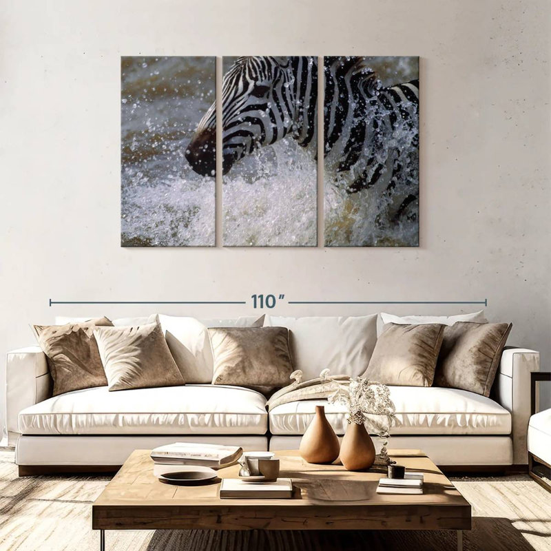 Brampt Zebra Splash, 48" H x 74" W