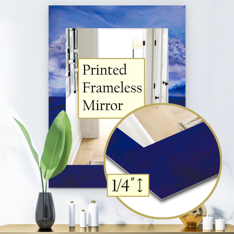 Miroir de salle de bain/meuble-lavabo à cadre traditionnel vibe, H 39,4 po x l 29,5 po