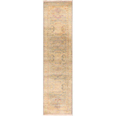 Tapis de zone brun floral Geise