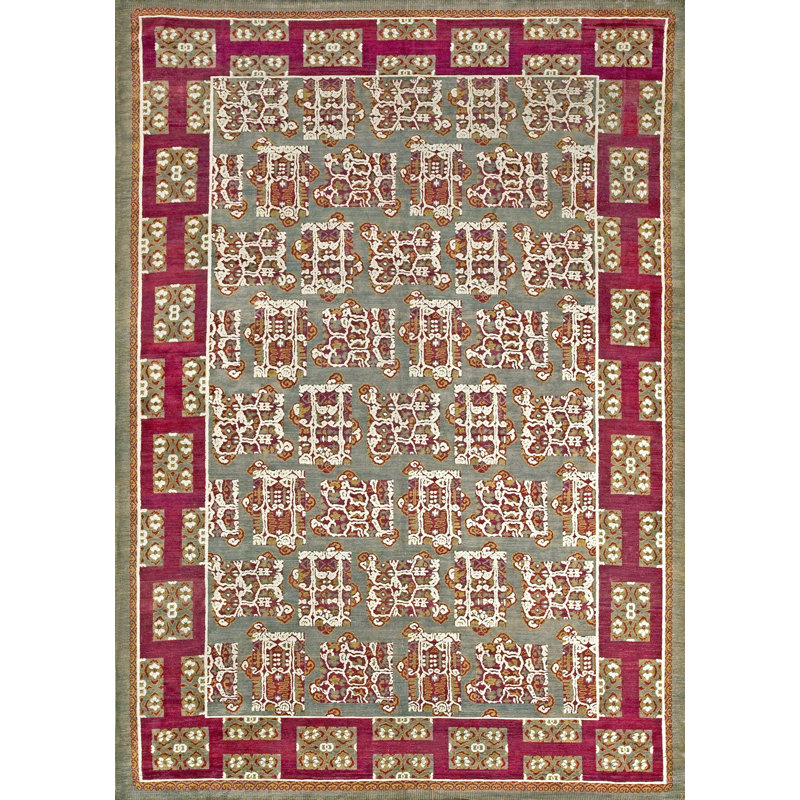 Antique Ukrainian Knotted Rug