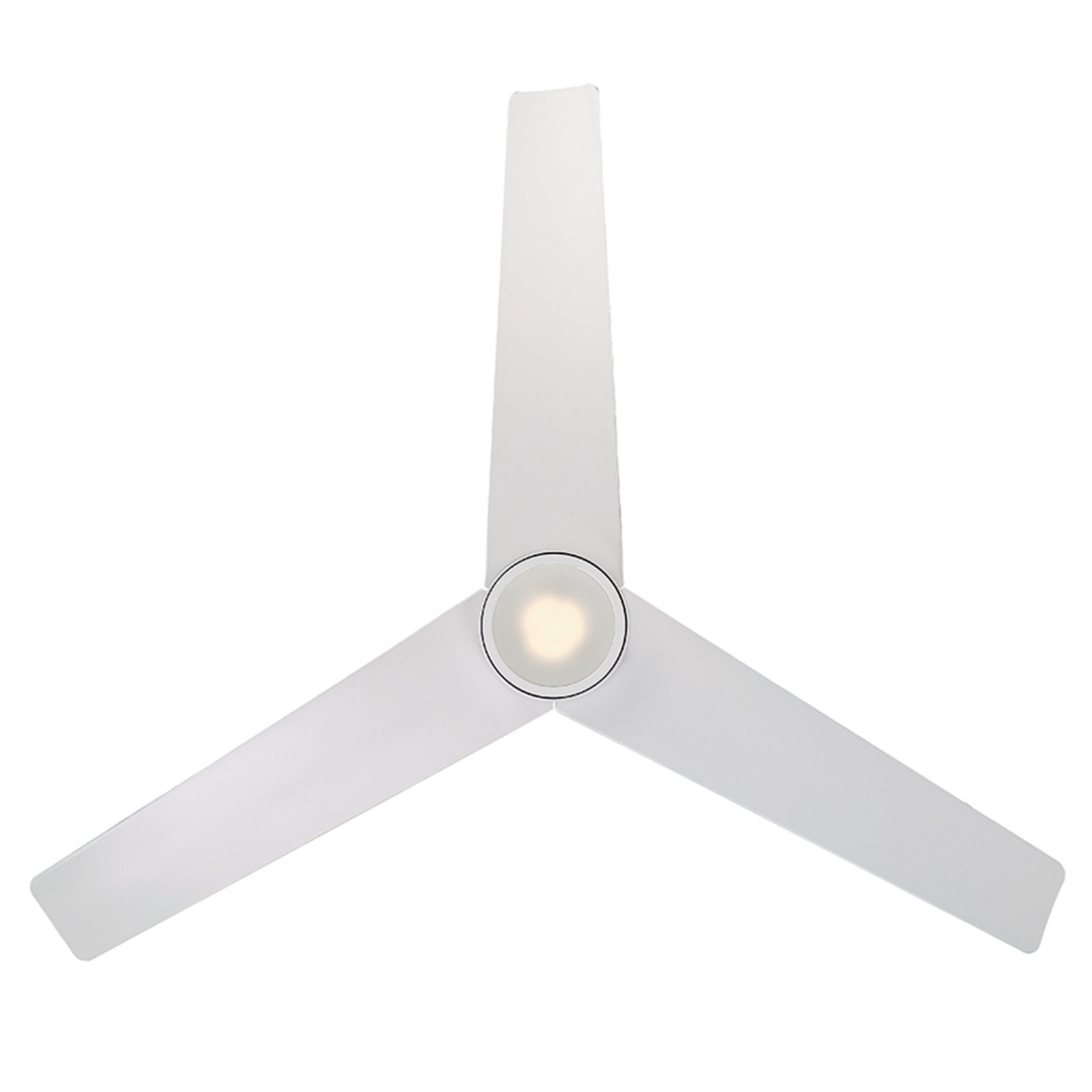 Lotus 54" Smart Ceiling Fan with LED Light Kit, Matte White, 3000K