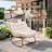 Patikuin Reinforced Steel Patio Rocking Chair, Weather-Resistant Rattan with UV-Proof Cushion, 450 Lbs Capacity, Yellow Rattan & Beige Cushion, Outdoor/Indoor Rocker for Porch, Garden, Living Room, Arc Foot-964345627