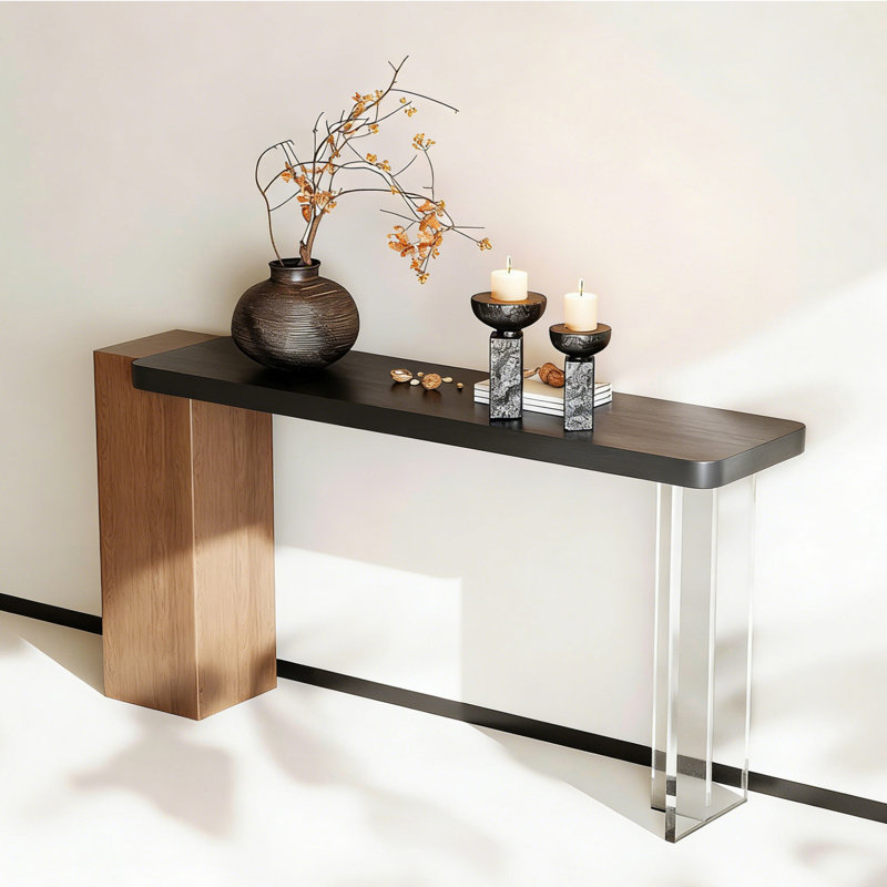 Console rétro minimaliste, H 29,53 po x l 70,87 po x P 13,78 po