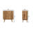T-bar Ridged Chest, 3-Drawers, Light Brown