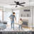 Jayceyon 42''/52'' Flush Mount Ceiling Fan With Led Lights and Remote, Quiet Reversible DC Motor, 5 wood Blades Low Profile, Timer, for Indoor/Covered Outdoor Use-442300728-458421460