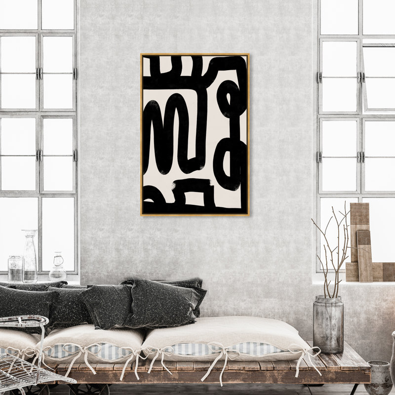Bold Brush Stroke Lines And Swirls Print by Oliver Gal, 45" H x 30" W, Wrapped Canvas