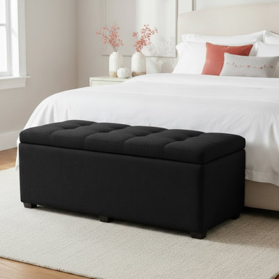 Banc de rangement Esplanade, chenille, noir
