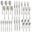 High-End 30Pcs Silverware Set, Forged Stainless Steel Flatware Set, Service For 6