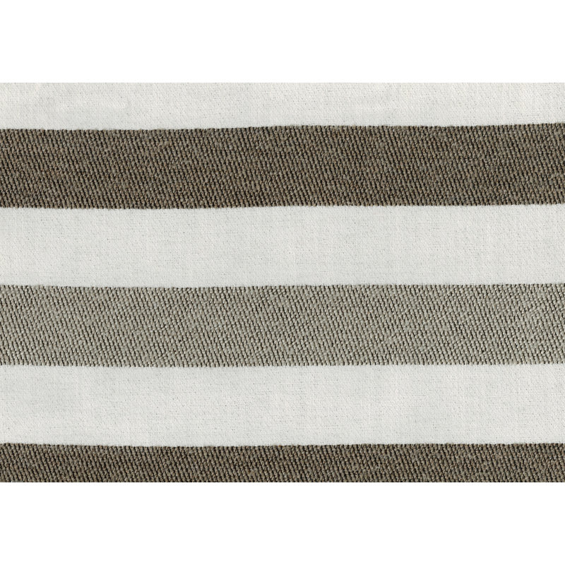 Square Pouf Multi-Color Jacquard Fabric Upholstered Ottoman, Non-Slip Floor Pouf, Bean Bag Chair, Fabric - Gray Striped 2
