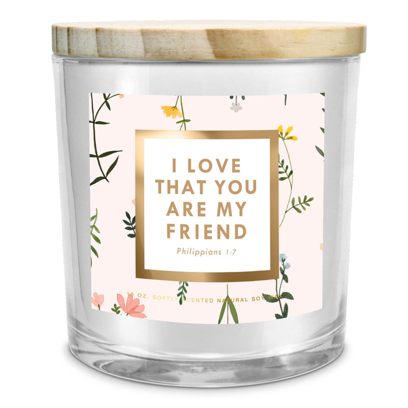 Fresh Scented Jar Candle with Glass Holder