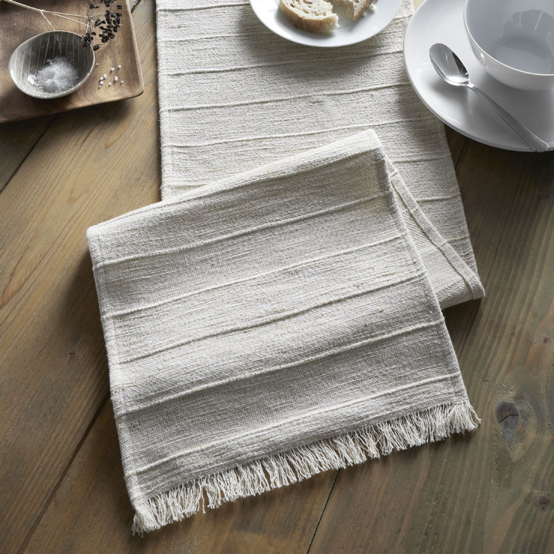 Floral Jute Cotton Blend Table Runner