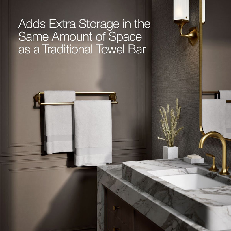 Occasion 24 In. Double Towel Bar, Gold