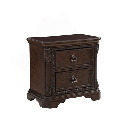 Table de chevet 2 tiroirs en acajou