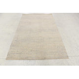Contemporary One-of-a-Kind Rectangle 4' X 5'11" Hand Knotted Area Rug