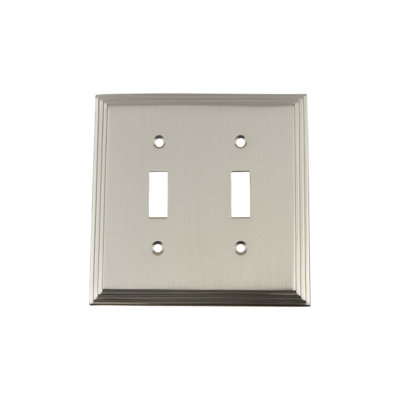 Deco 2-Gang Toggle Light Switch Wall Plate