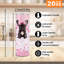 20 oz Gobelet français à double paroi isolé sous vide en acier inoxydable avec couvercle et paille, bouledogue français rose