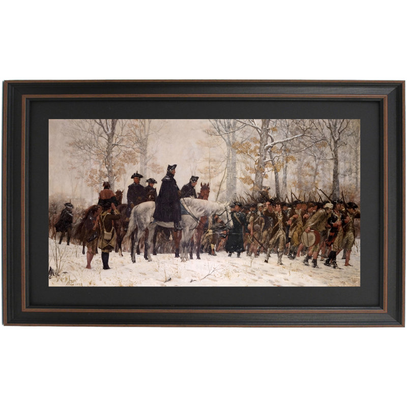 Mars à Valley Forge par William B. T. Trego | Reproduction encadrée, H 13 po x l 24 po