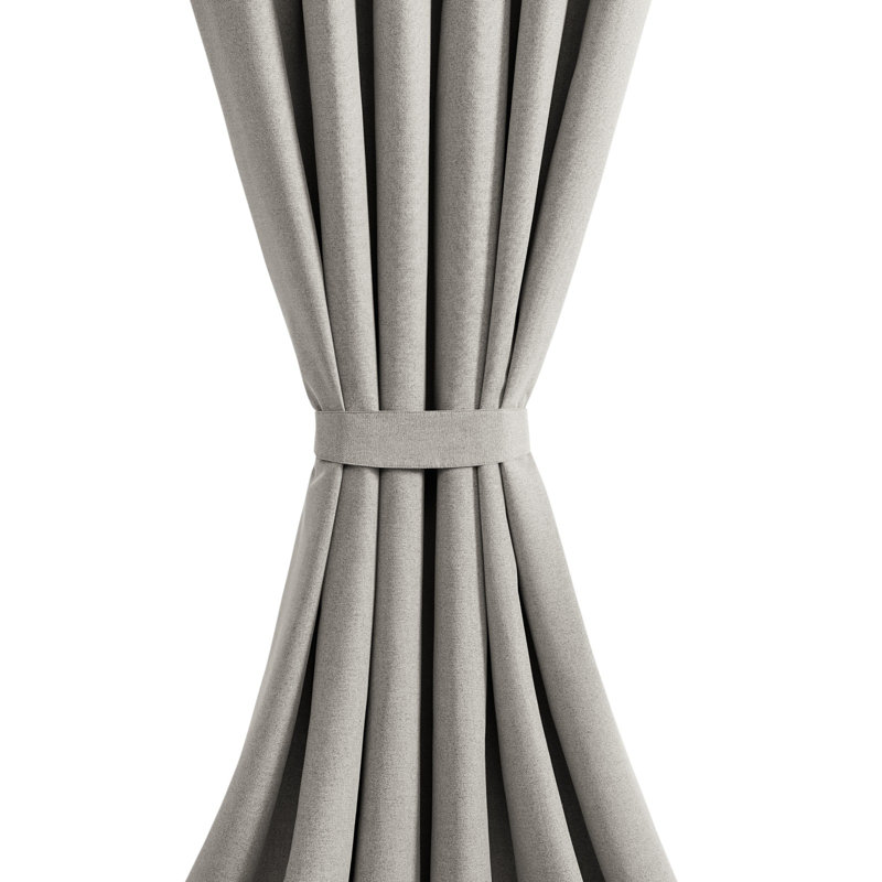 Saarya Room Darkening Curtain Panel Pair, Beige, 66cm Width x 54cm Drop