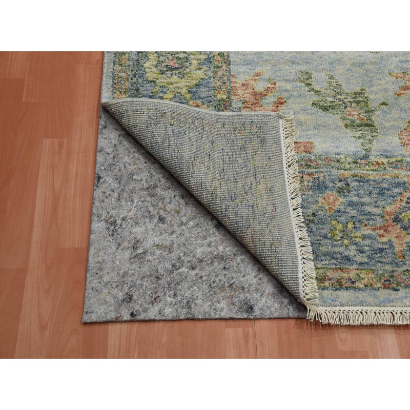 Vatsal One-of-a-Kind 8' x 10' New Age Rectangle Cotton and Wool Area Rug in