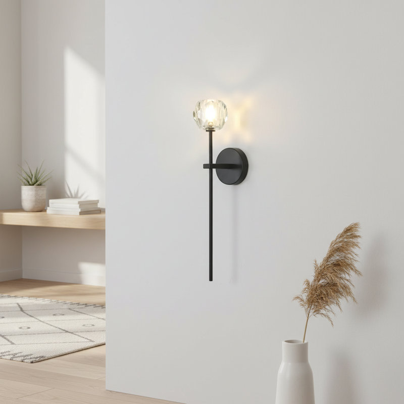 Ensemble de 2 appliques murales 22 pouces DEL, Noir mat