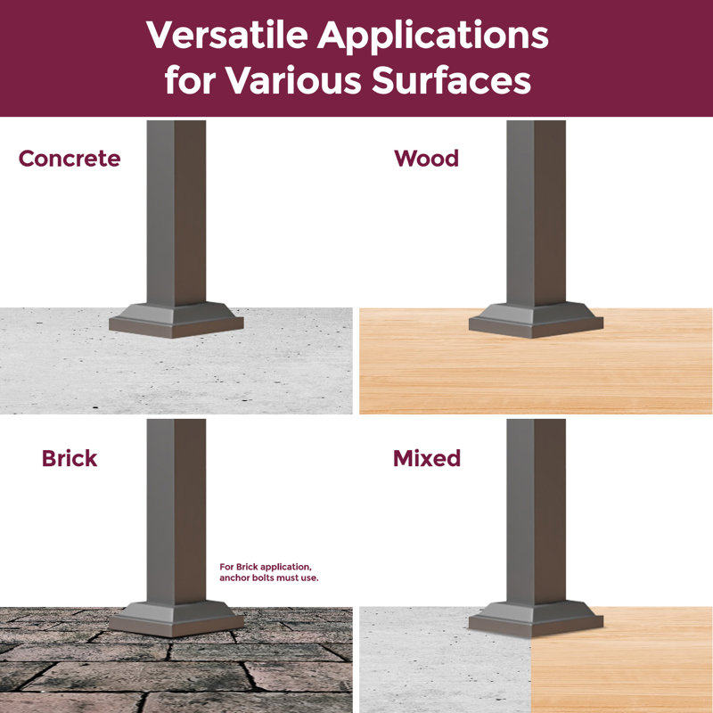 Black Metal Handrail Kit for 4-5 Steps