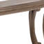 Table de canapé Olane, bois de chêne brun vieilli, style campagnard rustique, 54 po