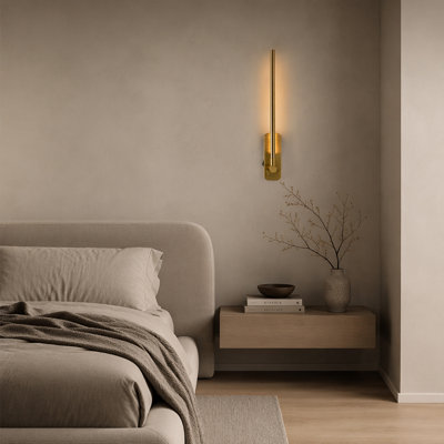 Battery Operated Wall Sconces with Remote, Rechargeable LED Picture Lights, 3CCT-Dimmable, Brass Gold, Modern Design