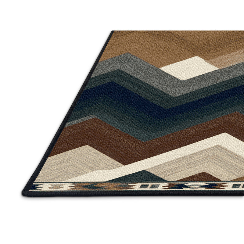  Tapis lavable Mountain Ridge Southwestern, Rectangulaire 2 pi x 3 pi