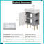 Meuble-lavabo gris 21,6 po avec lavabo en céramique, porte à fermeture douce et étagère de rangement ouverte-108663621