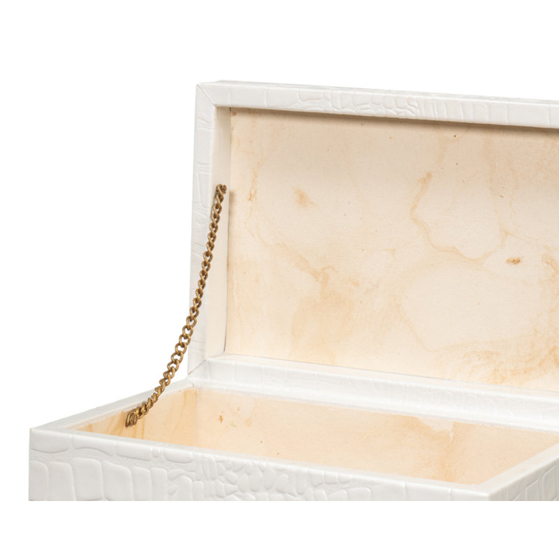 Shagreen Handmade Decorative Box, Ivory