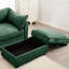 Chenille 4 places en L avec rangement mobile, enveloppant, en forme de croissant et escamotable pour les coussins de dossier et d'accoudoirs modernes en forme de croissant-193791214