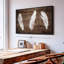 " Woodgrain White Feathers Canvas Print "